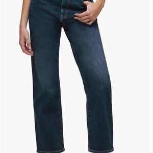 Hudson “Noa” Straight-Leg Jeans – Dark Blue, Size 30